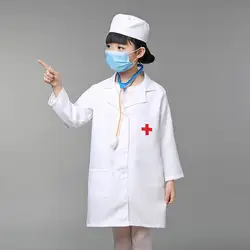 Хэллоуин Косплэй Обувь для мальчиков доктор дети костюм Обувь для девочек униформа медсестры для девочек игры одежда для вечеринки с