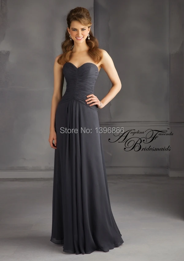 long dark grey dress