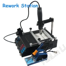 Паяльная станция 220 В/110 В, станция горячего воздуха+ паяльник+ станция подогрева 3 в 1 SAIKE 8310D