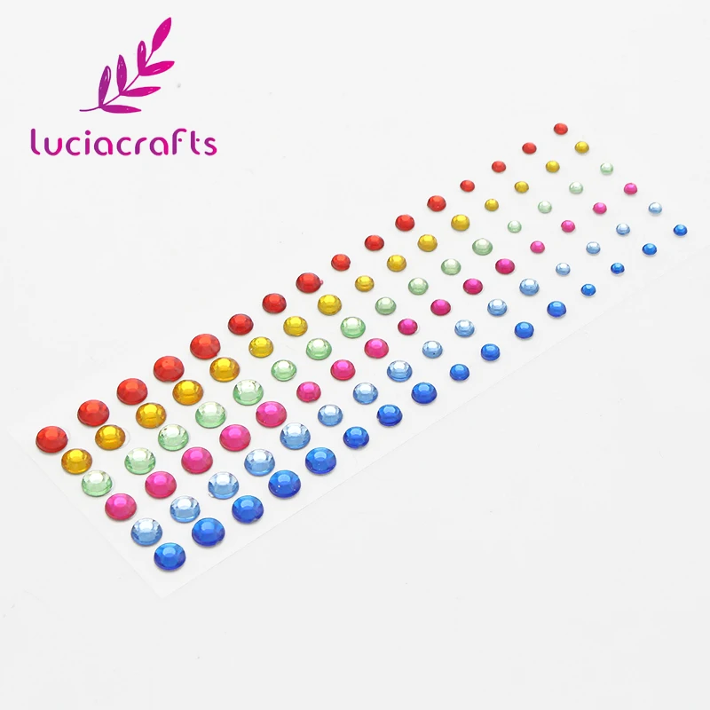 Lucia crafts  Colorful  Self Adhesive  Nail Rhinestones DIY Phone Car Decoration Stickers Scrapbooking    C0801