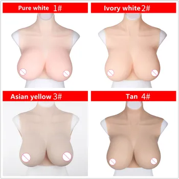 

Silicone Breast Forms with Oil-Free Food Grade Half-body Silicone Boobs Suiy CD TG Drag Queen A-H Cup Big Fake Breast Forms
