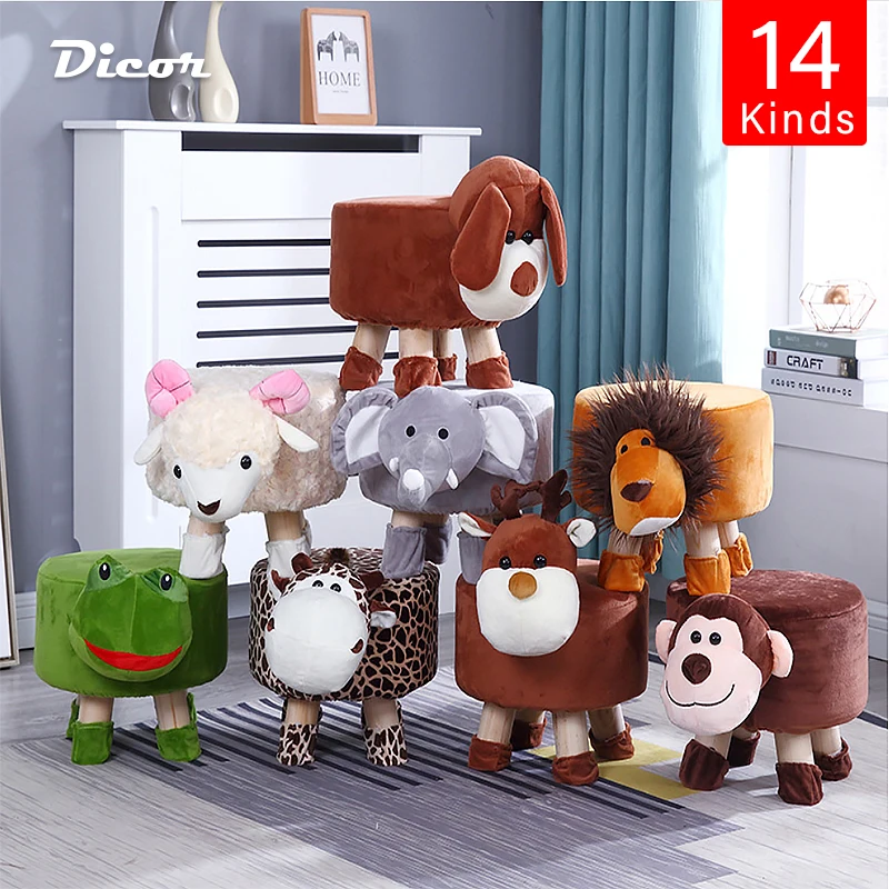 

Kawaii Animal Shoes Stool Home Sitting Baby Cute Cartoon Sofa Stool Creative Children Small Bench Low Chair XP004