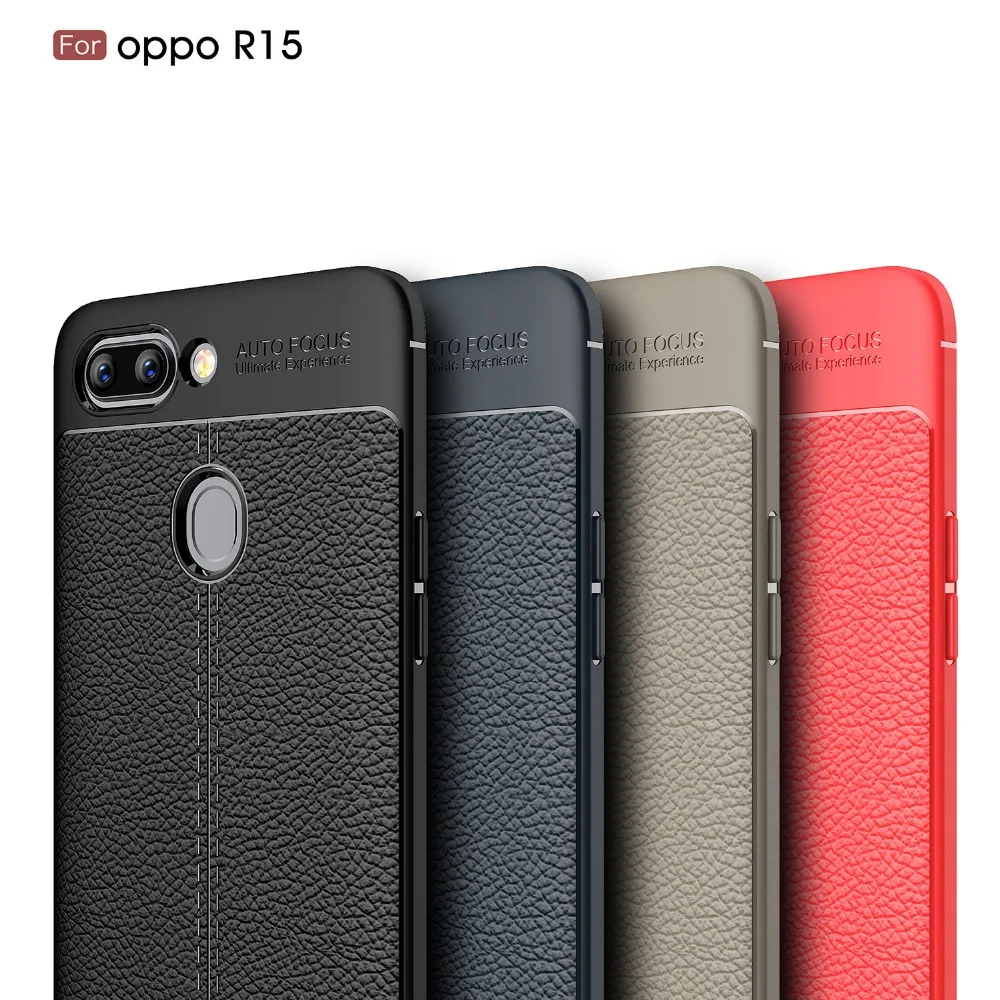 BEFOSSON зернистый кожаный чехол личи для oppo R15 телефона мягкий ТПУ | Мобильные