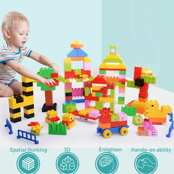 

GOROCK Big Building Blocks Gift Instruction Sticker Colorful Bulk Bricks Accessories Compatible All Brands For Children
