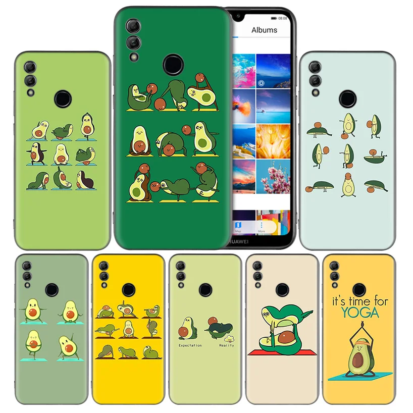 

avocado yoga Silicone Case Cover for Huawei Honor 8X 8C 8A 8S 10 10i 20i 20 Play Y9 Y7 Y6 Y5 Lite Pro 2018 2019