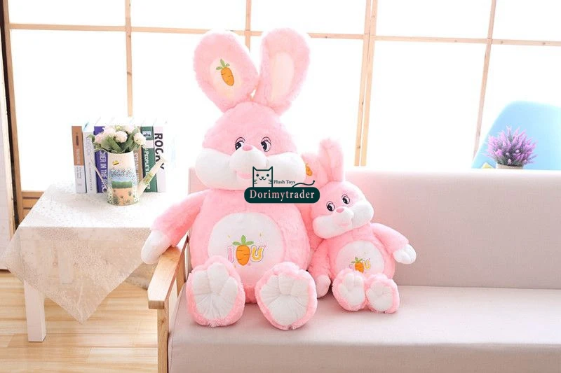 Dorimytrader New Lovely 150cm Huge Soft Cartoon Rabbit Plush Doll Stuffed Anime Bunny Toy Animals Pillow Baby Gift 59inch DY61688(2)