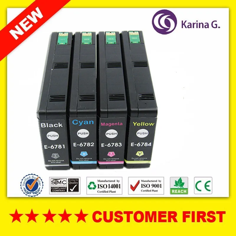 T6781 T6782 T6783 T6784 совместимые картриджи для Epson WorkForce Pro WP 4011 4091 4511 4521 4531 и т.