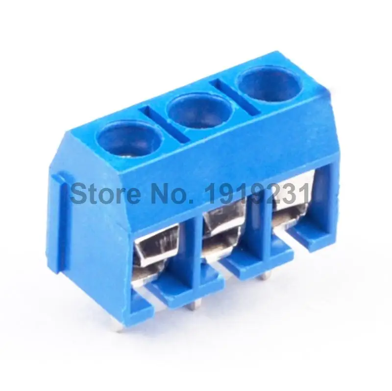 

50PCS KF-301-3P 3 Pin Screw Terminal Block Connector 5.08mm Pitch