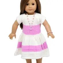 Новое платье-свитер подходит для куклы американской девочки 18 дюймов, одежда и аксессуары для куклы