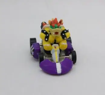 1 шт. arrivel Super Mario Bros фигурки японского аниме Luigi динозавры Ослик Kong Bowser Kart Pull Back автомобиль ПВХ дети горячие игрушки случайный