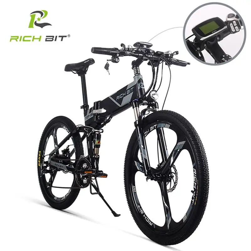 Sale RichBit RT-860 36V*250W 12.8Ah Mountain Hybrid Electric Bicycle Cycling Watertight Frame Inside Li-on Battery Folding ebike 1