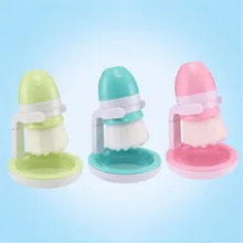 Мягкая ручная кисть для очистки дица для ухода за лицом мойте глубокое устройство для очистки пор щетка с подставкой