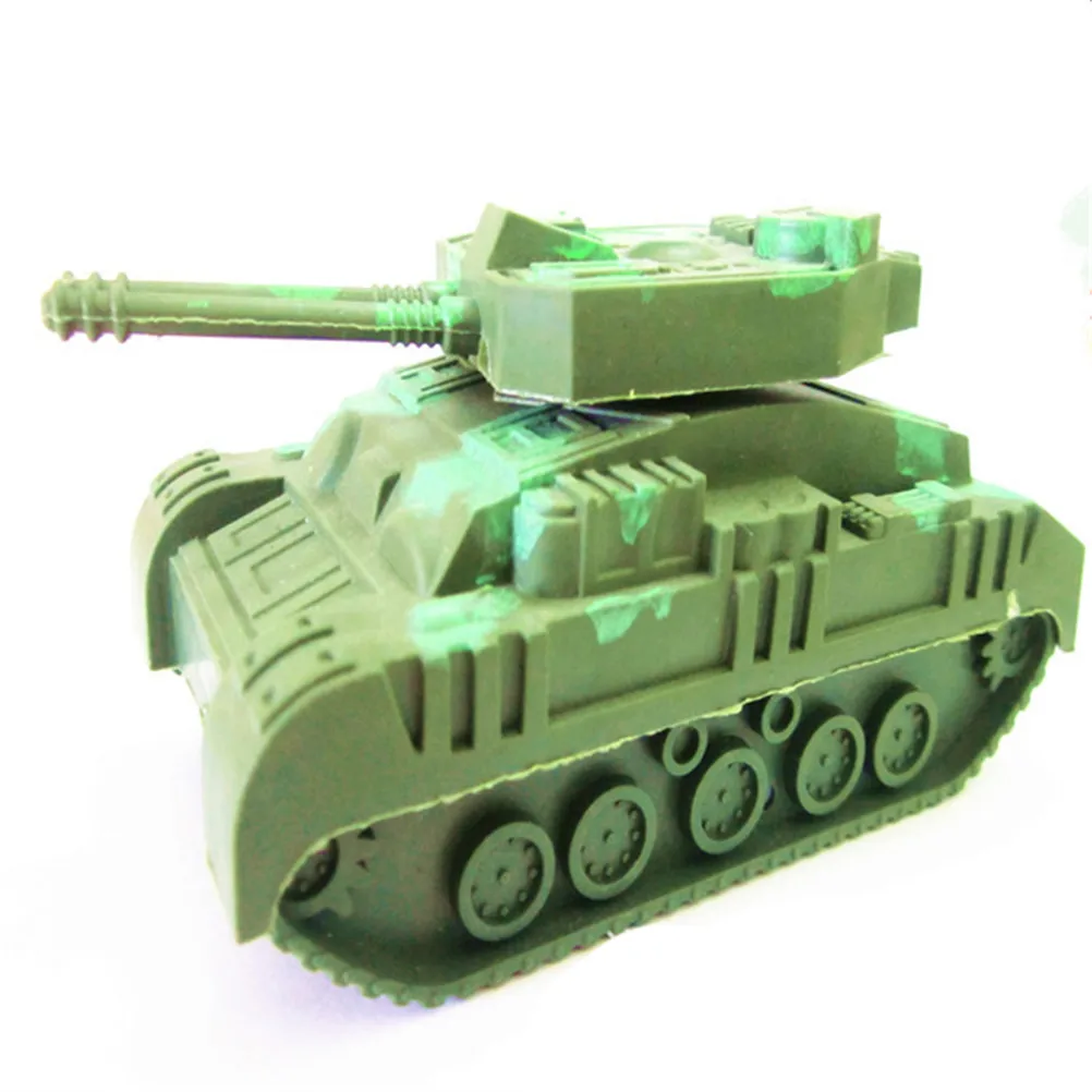 1 шт. пластиковый армейский зеленый танк пушки модель миниатюрный 3D автомобиль хобби дети развивающие автомобиль подарки игрушки