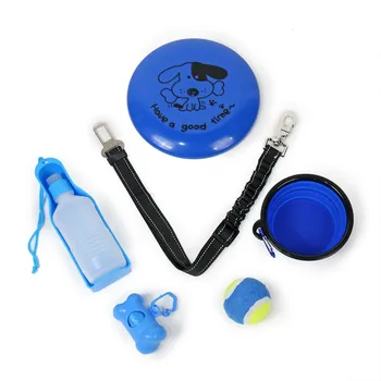 

Domestic shipment 6 PCS Multifunction Pet Travel Collapsible Daily Supplies Pet Dog outdoor Interactive toys with light weight
