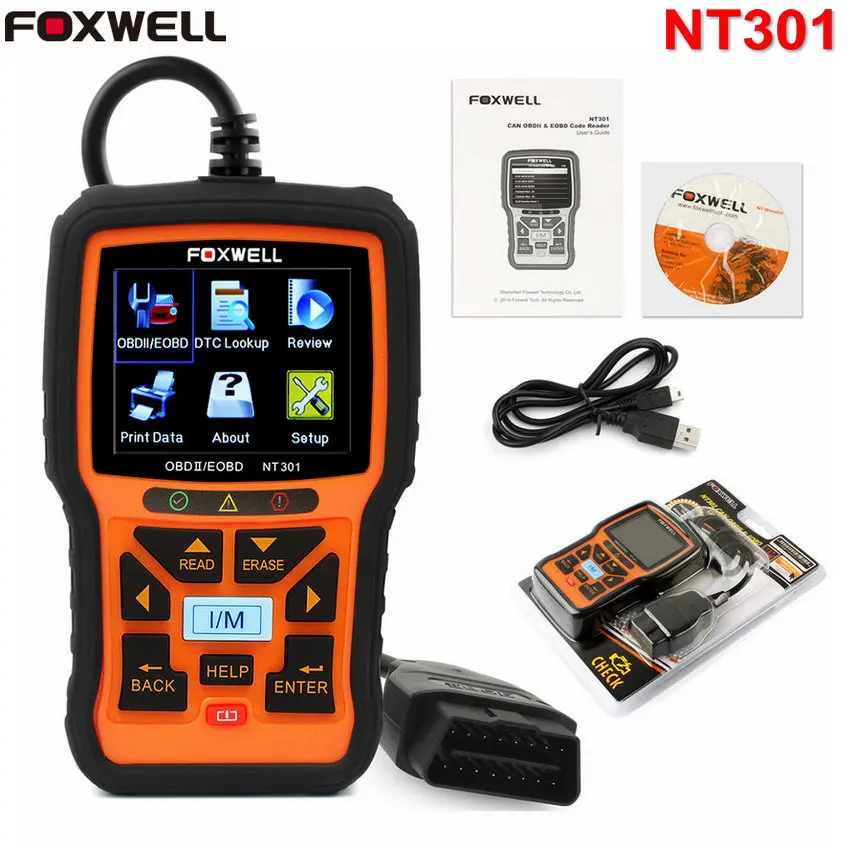Prix pour Universel De Voiture Lecteur de Code Foxwell NT301 EOBD OBDII OBD2 Moteur Outil De Diagnostic avec O2 capteur Même Comme AL519 Automobile Scanner Prix pour Universel De Voiture Lecteur de Code Foxwell NT301 EOBD OBDII OBD2 Moteur Outil De Diagnostic avec O2 capteur Même Comme AL519 Automobile Scanner