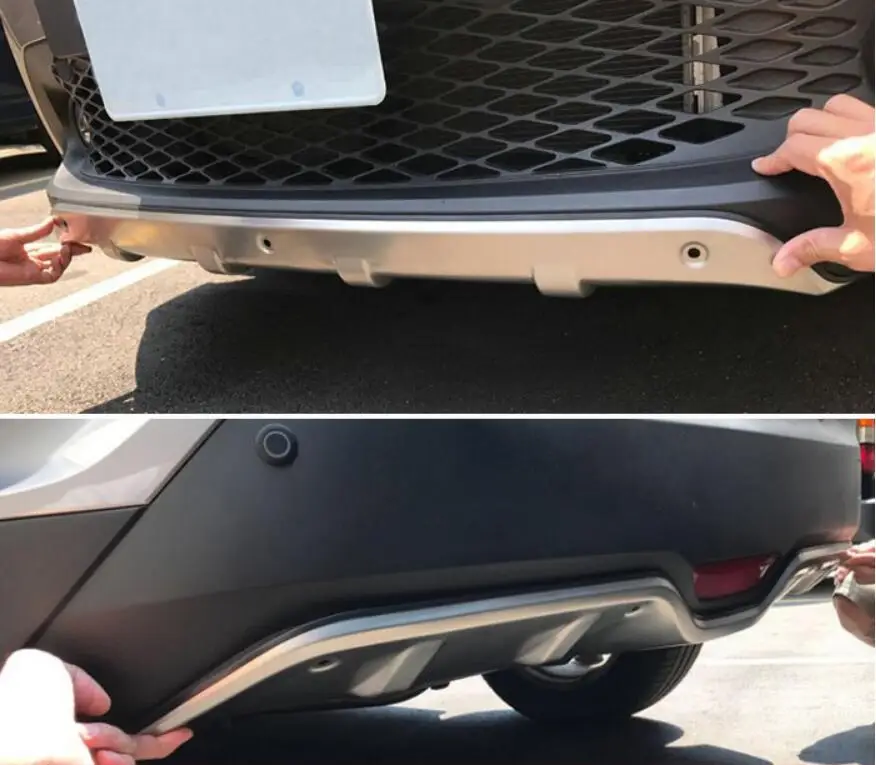 

JIOYNG For Stainless steel Front + Rear Bumper Protector Guard Skid Plate For 17-18 TOYOTA C-HR 2017 2018