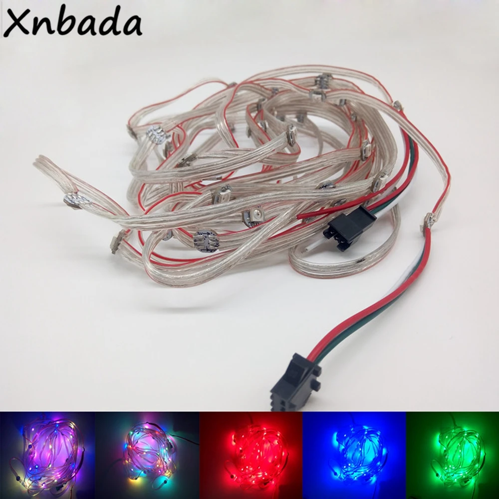 50-100 шт. WS2812B WS2812 5050SMD Предварительно проводной RGB, пиксельный модуль полосы WS2811 IC индивидуально адресуемых DC5V