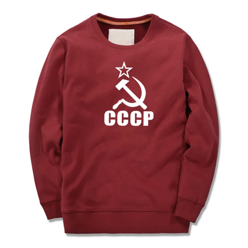 

Sweatshirts Men 2018 Brand Clothes Fashion Pullover Male O-Neck Slim Fit CCCP Hoodies Men Thickening Long sleeve Casual Hoodies