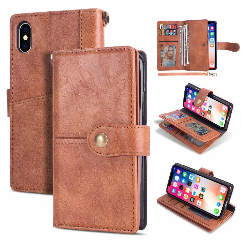 Buy Luxury PU Leather Wallet Design For iPhone X Case