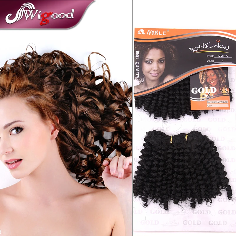 1PC Noble Gold Bohemian Dora Synthetic Hair Extensions Afro Kinky Curly