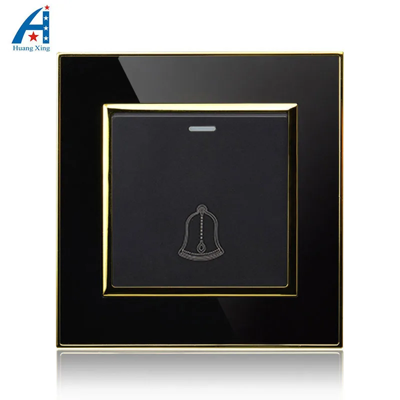 

Ding-dong Doorbell Switch With black acrylic Panel wall switch Push Control Press Button Doorbell Switch