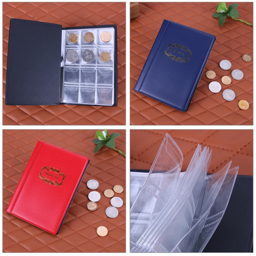 Ретро 120 карманы держатели для монет Альбом Книга для сбора денег Органайзер сумки для хранения денег альбом с карманами книга для хранения монет