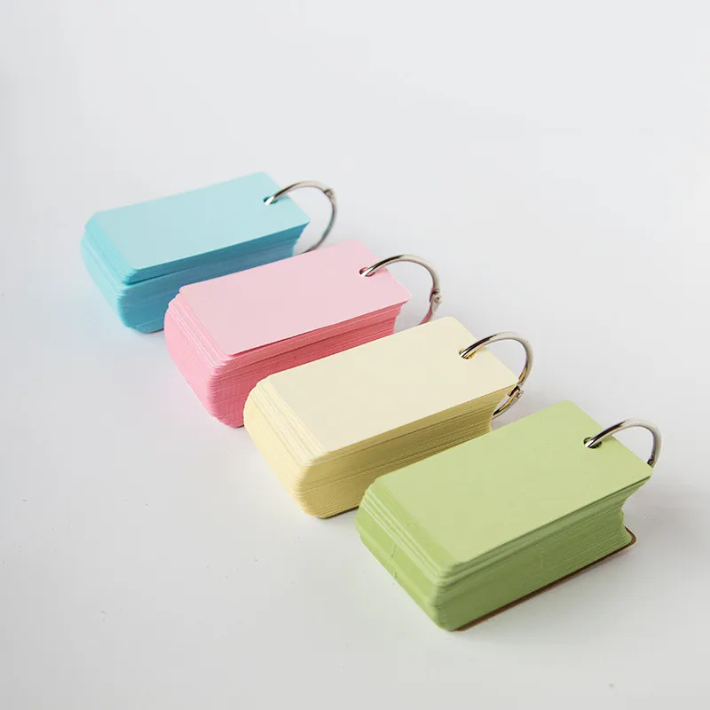 Kawaii Notepad Mini Memo Pad Word Cards Paper Memory Card with Ring for