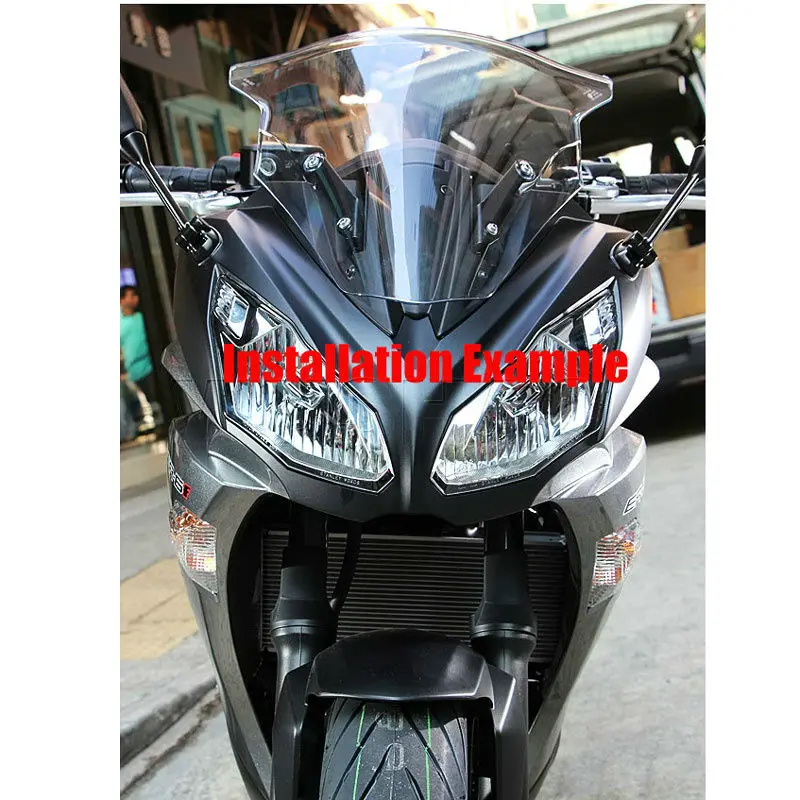 Мотоцикл двойной пузырь лобовое стекло ветер экран для 2012- Kawasaki Ninja 650 ER-6F ER6F EX650 EX 650 F E A