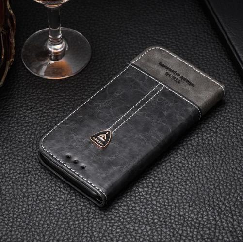Metal Sign Flip Leather Quality S4mini Mobile Phone Back Cover 4.3'For Samsung Galaxy S4 Mini I9190 Case