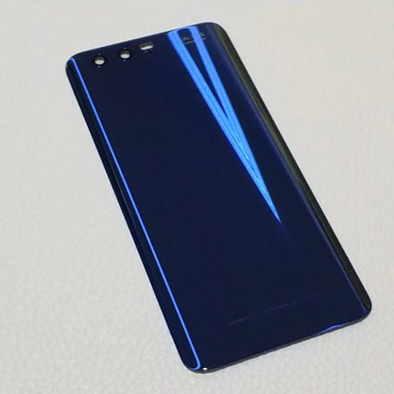 Новое поступление для Hauwei Honor 9 стеклянная задняя крышка батарейного отсека 5,15 дюймов Honor9 Nine корпус для телефона задняя крышка батарейного отсека чехол - Цвет: Blue