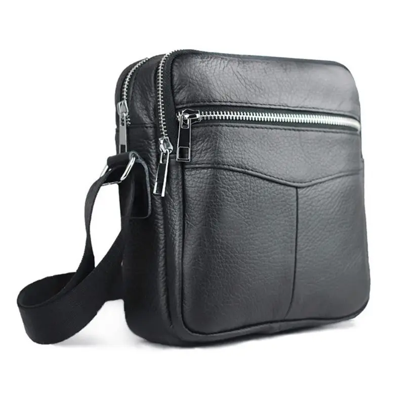 Real Leather Men/'s Boy/'s Fashion Business Satchel Shoulder Messenger Sling Bag
