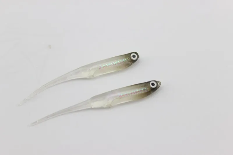 Булавки хвост мягкие приманки-мягкие приманки с Light tube порошок мягкая рыболовная приманка, мини-6 см размер