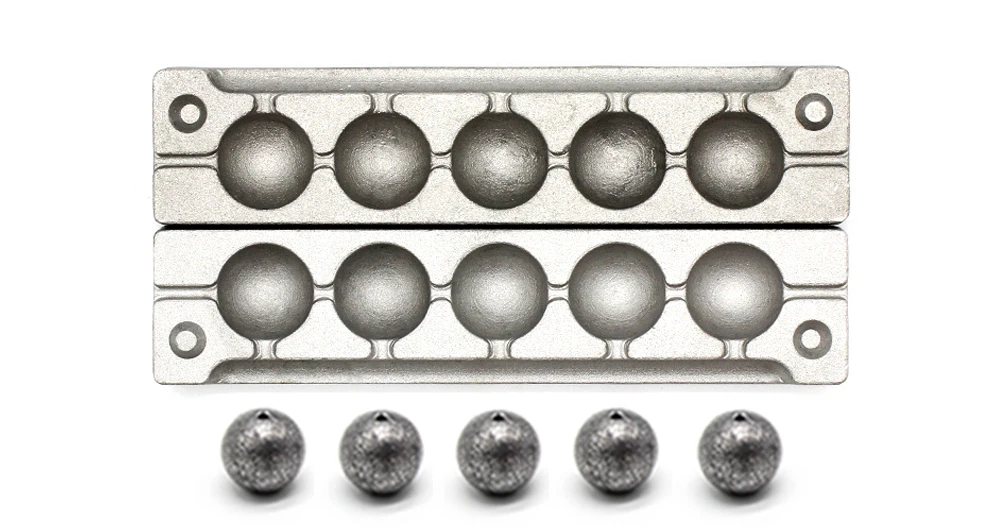 Bola de Pesca Adygil Faça Você Mesmo Chumbada Molde Adbasm - 7 Bola 85g 6 Cavidades 3 High Quality Esporte e Lazer