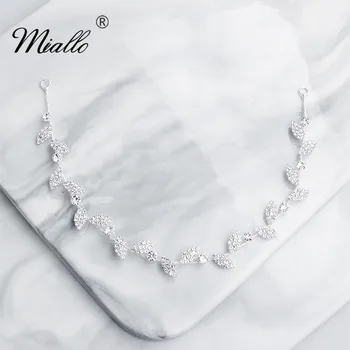 

Miallo 2019 Newest Fashion Crystal Leaves Headbands Wedding Hair Accessories Women Bridal Hair Jewelry Headpieces