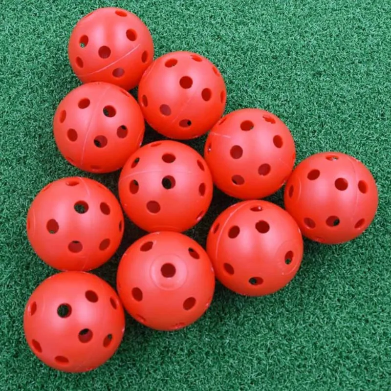 20 шт. 41 мм Гольф тренировочные мячи Пластик воздушного потока полые с отверстием мячи для гольфа на открытом воздухе мячи для обучения игре в Гольф аксессуары для гольфа, 4 цвета