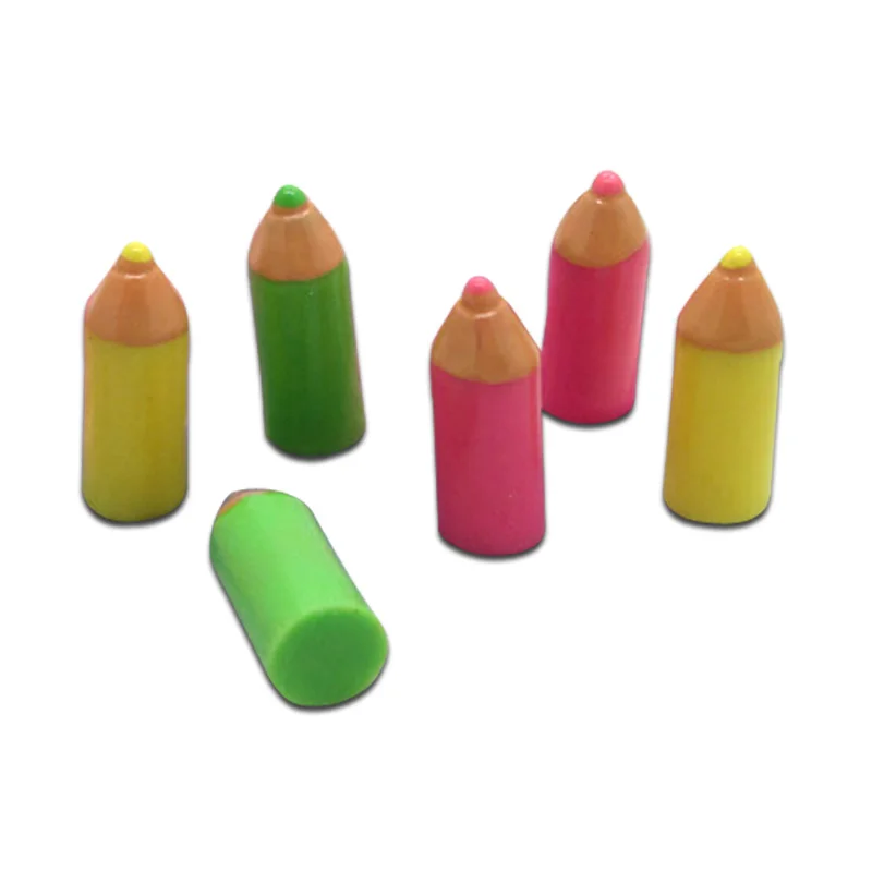 

LF 20Pcs Resin 18x7mm Pencil Decoration Crafts Flatback Cabochon Embellishments For Scrapbooking Kawaii Cute Diy Accessories