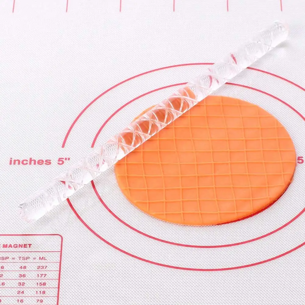 Хороший помадка прозрачный акриловый резной Скалка DIY помадка антипригарная Прочная печать скалка для выпечки печенья - Цвет: 53-05