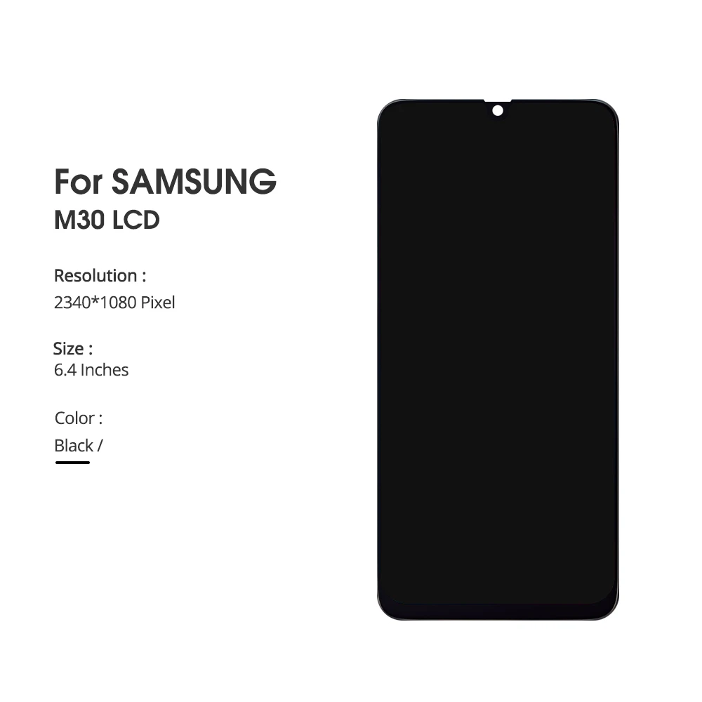 6,4 ''ЖК-дисплей для samsung Galaxy M30 M305F lcd кодирующий преобразователь сенсорного экрана в сборе Замена для samsung M30 lcd