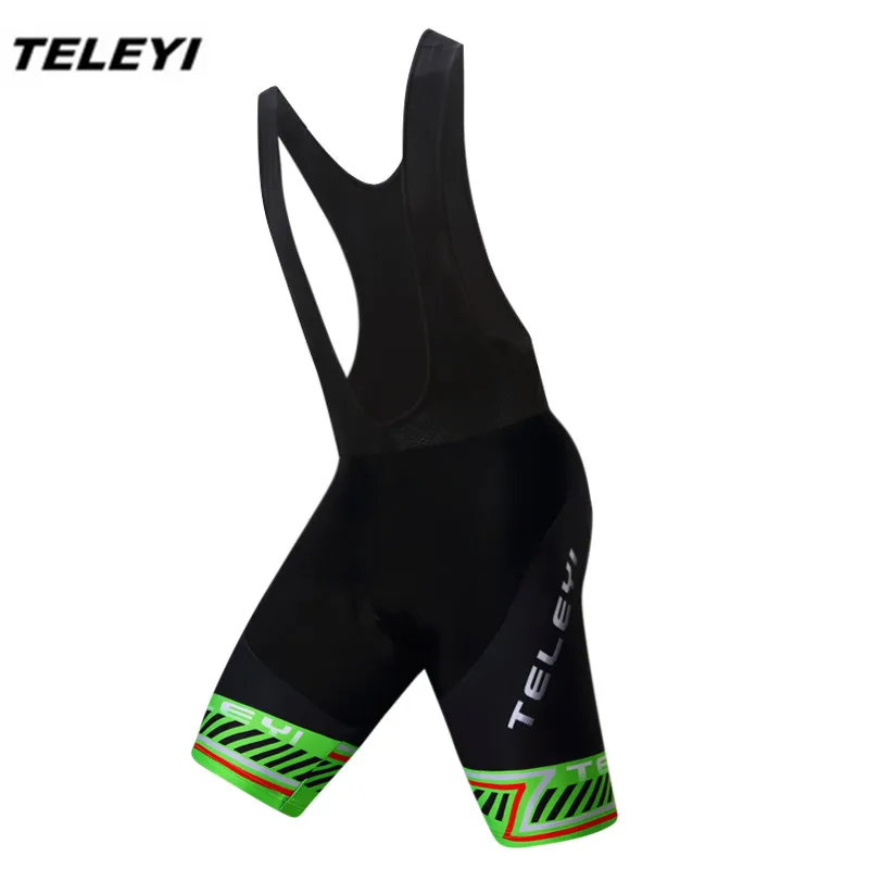 TELEYI Green Cycling Bib Shorts Black bike bicycle padded shorts sleeve Sportswear MTB Clothing men Ropa Ciclismo maillot cycling shorts,cycling bib shorts