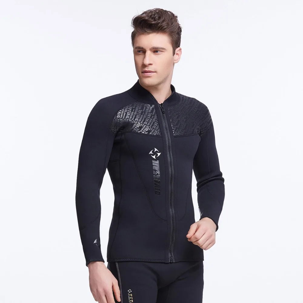 3mm Neoprene Jacket Wetsuit Top Black Front Zipper for Men with Hood or Short Pants Long Pants 1mm 3mm Neoprene Jacket Wetsuit Top Black Front Zipper for Men with Hood or Short Pants Long Pants 1mm
