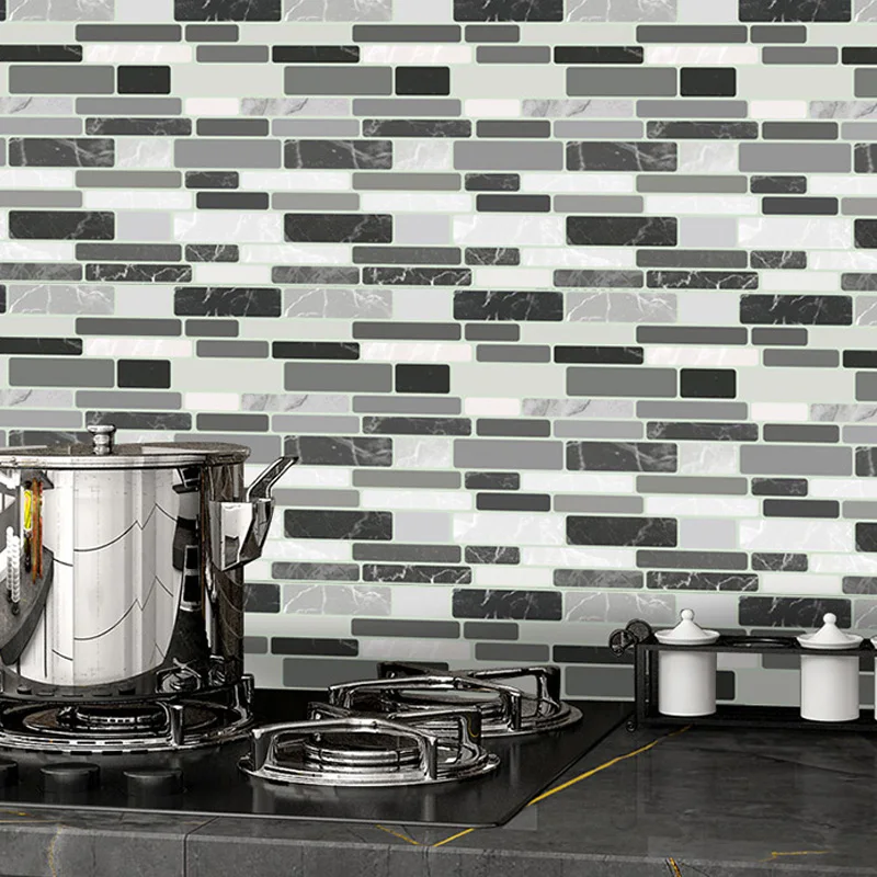 White Grey Marble Mosaic L And Stick Diy Wall Tile White Grey Marble Mosaic L And Stick Diy Wall Tile