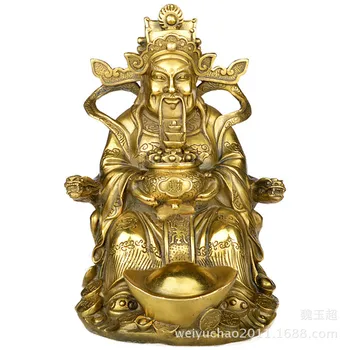 

Office Home Protective-efficacious Talisman House Protection Money Drawing the God of Wealth Fortune Brass Statue 2 Size