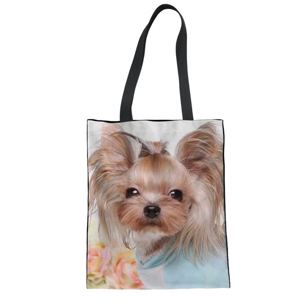 WHEREISART собака породы чихуахуа сумки на плечо Экологичная сумка для покупок сумка сумки через плечо Сумочки Повседневная сумка для женщин - Цвет: LMF0906Z22