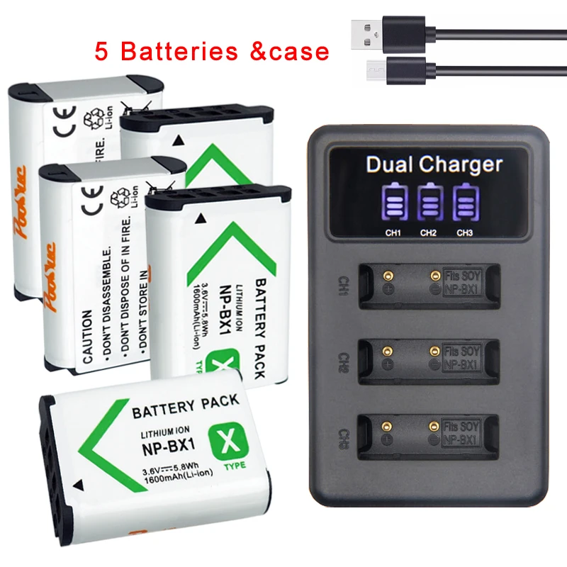 

NP-BX1 NPBX1 NP BX1 Battery &3LED charger for sony alpha WX350 RX100 FDR-X3000 AS100V HX400 HX60 GWP88 HDR-AS300R DSC RX1 Camera