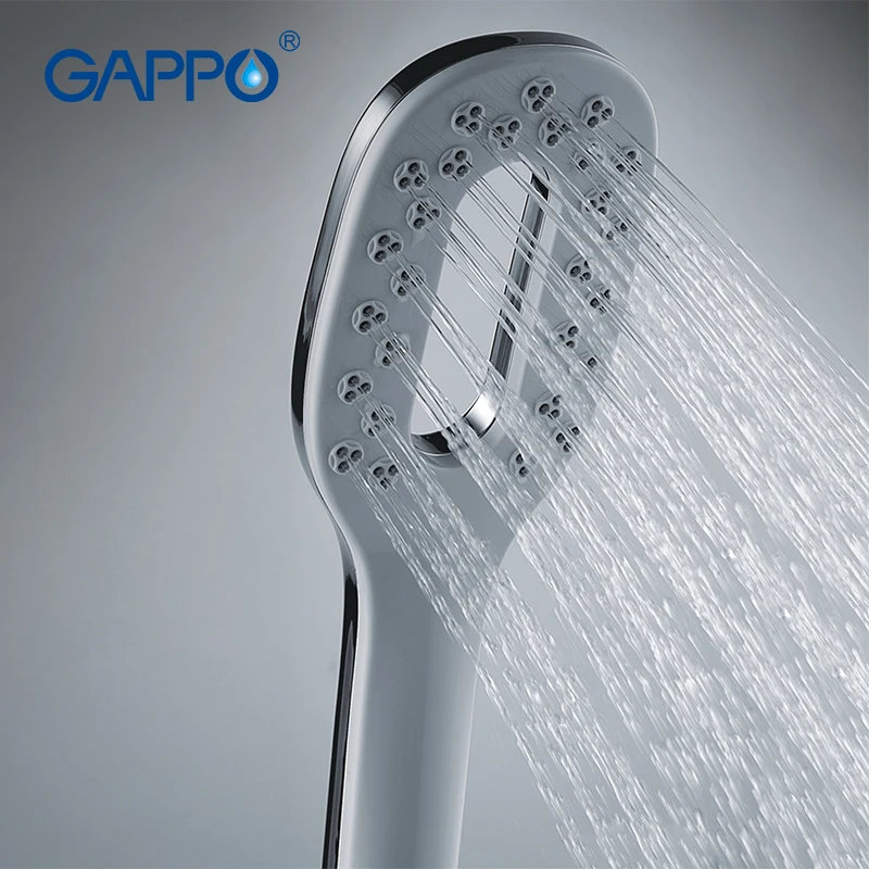 

Gappo 1Pc Top Quality A Way Square hand shower heads bathroom accessoriess ABS in chrome Plated water saving shower headG24