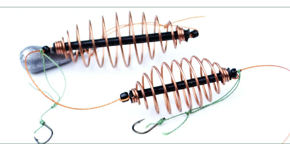 

A Set Of Barbed Hooks Spring String Hook Fishing Group New Sandpiper Bait Cage Road Ya Hook Plumb Bobs Free Shipping