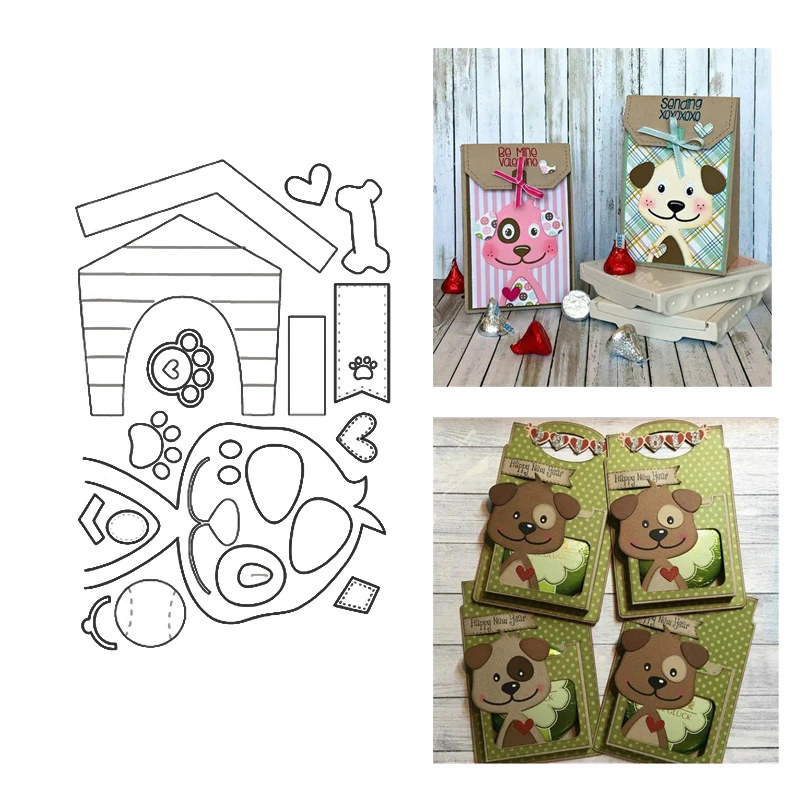 

Naifumodo Animals Die Dog Metal Cutting Craft Dies New 2019 Frame Scrapbooking for Card Making Album DIY Embossing Paper Diecut