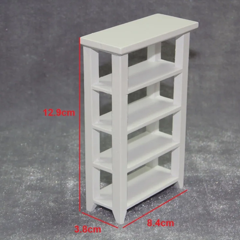 1/12 весы кукольная миниатюрная мебель белый книжный шкаф полки Подставка для цветов # C009