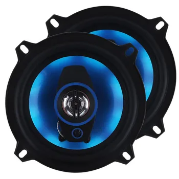 

2pc Blue + Black 150W 3 Way Full Frequency Automobile Stereo Audio Sound Music Loudspeaker
