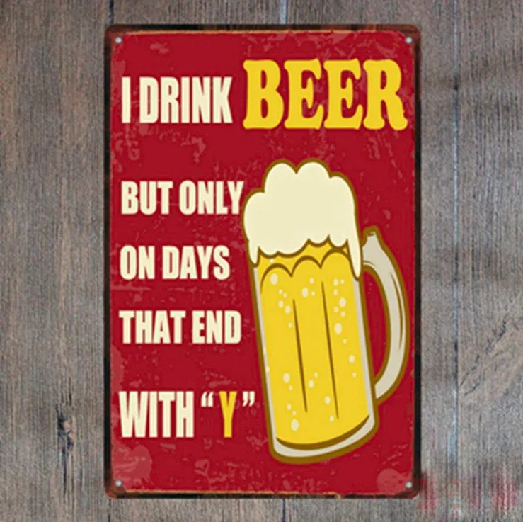 1 piece drink beer bar everyday cocktail Tin Plate Sign wall Room man cave Decoration Art Dropshipping Poster metal | Дом и сад